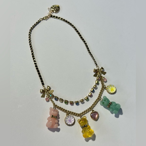 Rare Vintage Y2K Betsey Johnson Candyland Gummy Bears Choker Necklace - Picture 3 of 4
